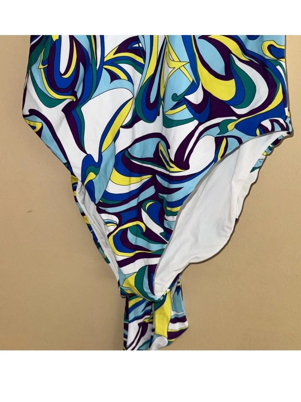 Express Blue Swirl Body Contour Swim Convertible Style One Piece Size XL NWT!